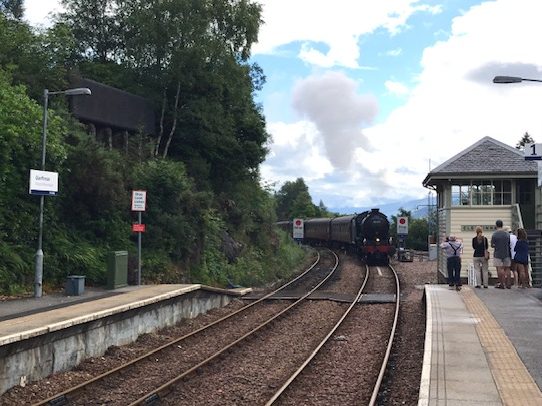 Hogwarts Express Steam Train at Glenfinnan Station
