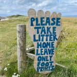 Traigh Beach take litter home sign