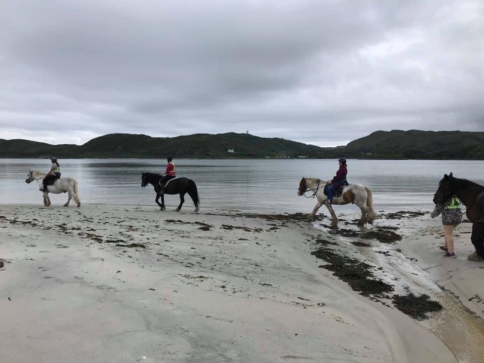 pony trekking at Morar beach