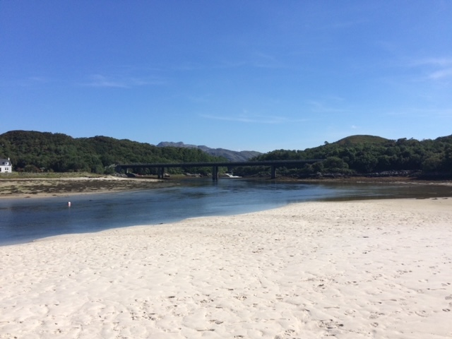 River Morar and Morar beach near Arisaig