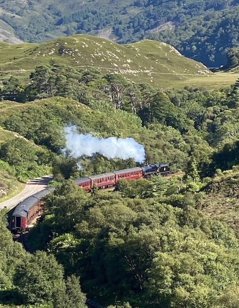 Jacobite steam train at Morar