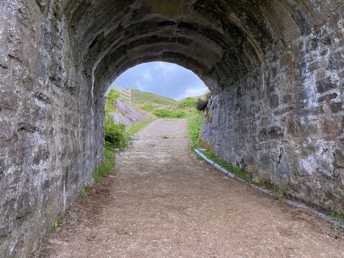 old stone tunnel under railway