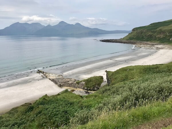 view of rum from Eigg on a misty day