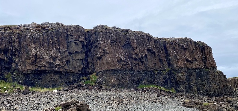 basalt cliffs on Sanday Inner Hebrides