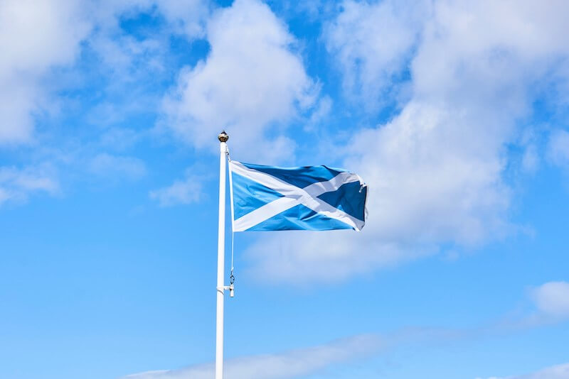 Scottish flag Photo by Garvit Nama on Unsplash